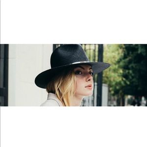 Janessa Leone Bryony straw hat black M